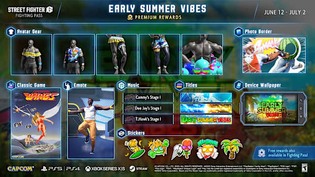 All rewards in SF6 Early Summer Vibes